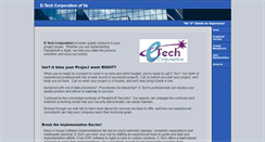 Desktop Screenshot of e-techcorp.com